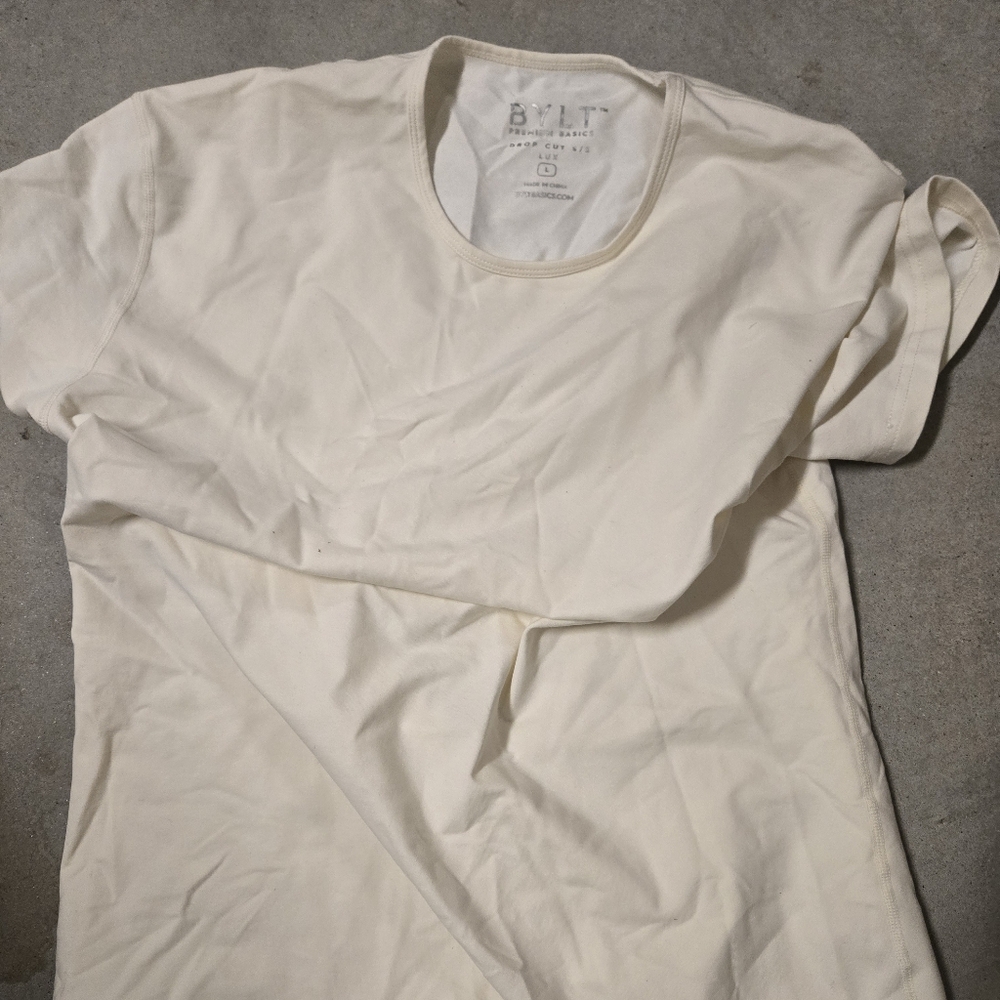 BYLT Cream Short Sleeve T-Shirt